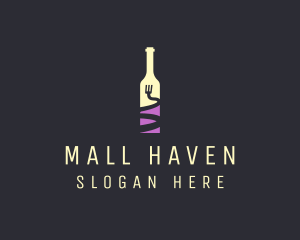 Food Wine Bar Bottle  logo design