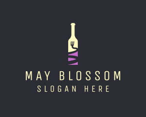 Food Wine Bar Bottle  logo design