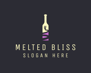 Food Wine Bar Bottle  logo design