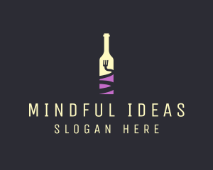 Food Wine Bar Bottle  logo design