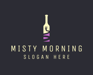 Food Wine Bar Bottle  logo design