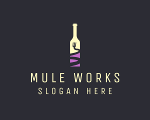 Food Wine Bar Bottle  logo design