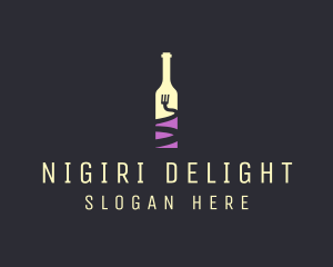 Food Wine Bar Bottle  logo design