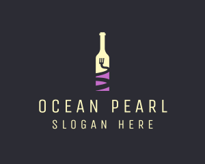 Food Wine Bar Bottle  logo design