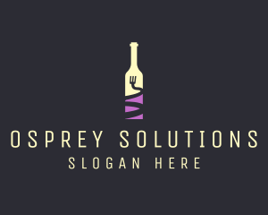 Food Wine Bar Bottle  logo design