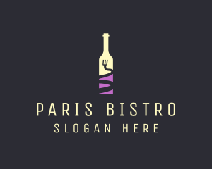 Food Wine Bar Bottle  logo design