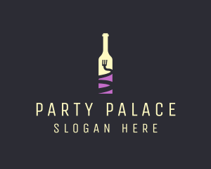 Food Wine Bar Bottle  logo design