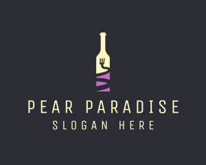 Food Wine Bar Bottle  logo design