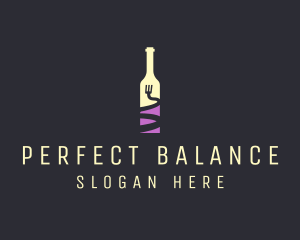 Food Wine Bar Bottle  logo design