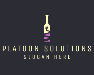 Food Wine Bar Bottle  logo design