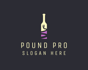 Food Wine Bar Bottle  logo design