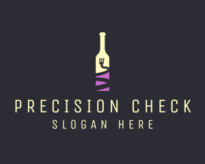 Food Wine Bar Bottle  logo design