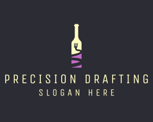 Food Wine Bar Bottle  logo design