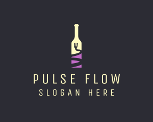 Food Wine Bar Bottle  logo design