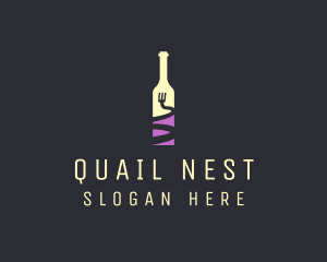 Food Wine Bar Bottle  logo design