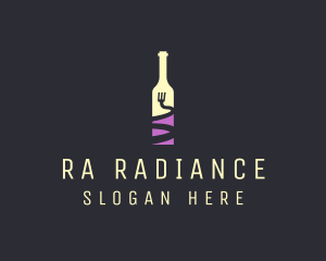 Food Wine Bar Bottle  logo design