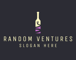 Food Wine Bar Bottle  logo design