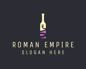 Food Wine Bar Bottle  logo design