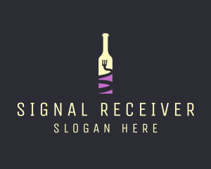 Food Wine Bar Bottle  logo design