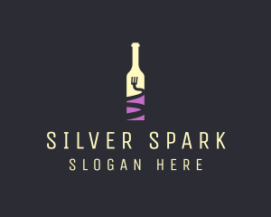 Food Wine Bar Bottle  logo design