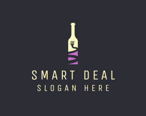 Food Wine Bar Bottle  logo design