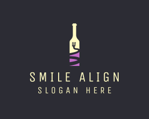 Food Wine Bar Bottle  logo design