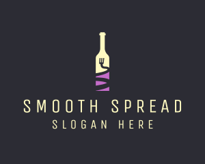 Food Wine Bar Bottle  logo design