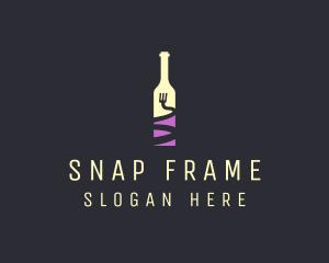 Food Wine Bar Bottle  logo design