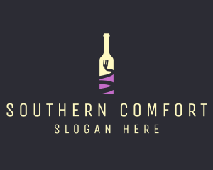 Food Wine Bar Bottle  logo design