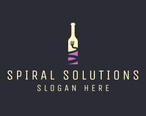 Food Wine Bar Bottle  logo design