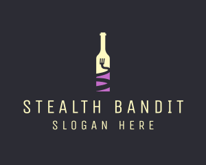 Food Wine Bar Bottle  logo design