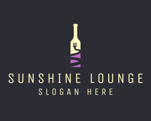 Food Wine Bar Bottle  logo design