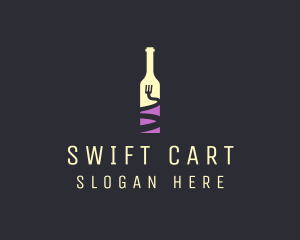 Food Wine Bar Bottle  logo design