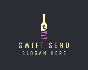 Food Wine Bar Bottle  logo design