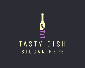 Food Wine Bar Bottle  logo design