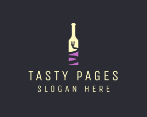 Food Wine Bar Bottle  logo design