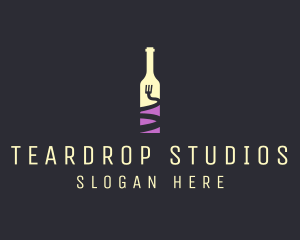 Food Wine Bar Bottle  logo design