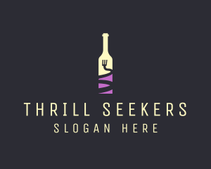 Food Wine Bar Bottle  logo design