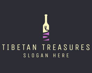 Food Wine Bar Bottle  logo design