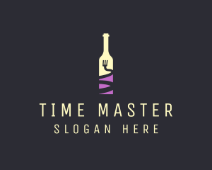 Food Wine Bar Bottle  logo design