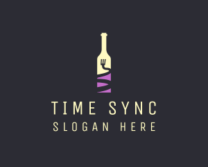 Food Wine Bar Bottle  logo design