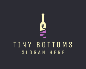 Food Wine Bar Bottle  logo design