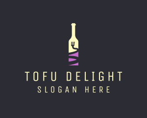 Food Wine Bar Bottle  logo design