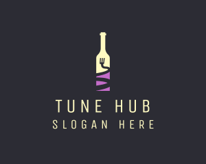 Food Wine Bar Bottle  logo design