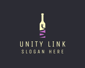 Food Wine Bar Bottle  logo design