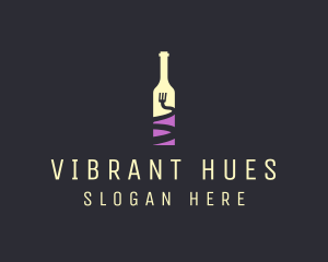 Food Wine Bar Bottle  logo design