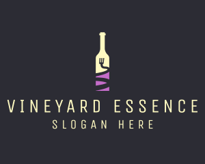 Food Wine Bar Bottle  logo design