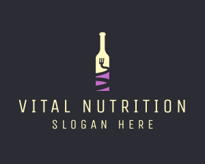 Food Wine Bar Bottle  logo design