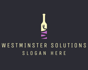 Food Wine Bar Bottle  logo design