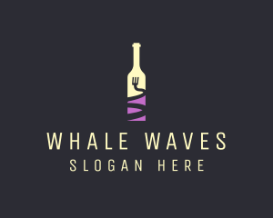 Food Wine Bar Bottle  logo design